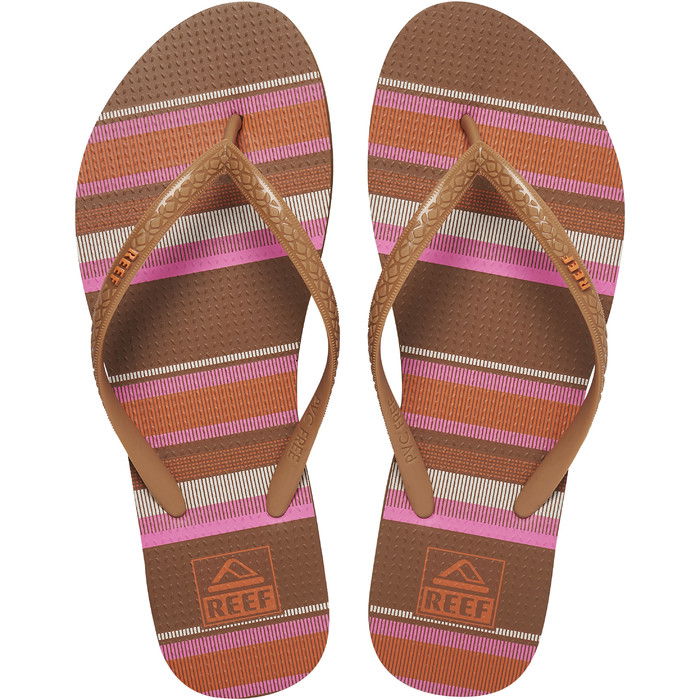 2023 Reef Chanclas Mujer Estampado Marino Cj0250 - Smoothie Stripe